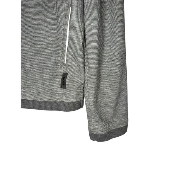 Boss Hugo Boss Cannobio 21 Men’s XL Full Zip Sweater Gray Mock Neck Slim-Fit - Picture 3 of 8